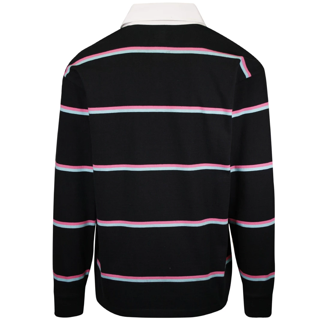 OBEY Men's Horizontal Stripe Button L/S Polo Shirt (S04) 7 OBEY Men's Horizontal Stripe Button L/S Polo Shirt (S04)