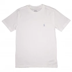 Polo Ralph Lauren Kid's White - Light Blue Pony Round Neck S/S T-Shirt (S18)