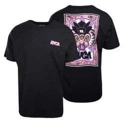 RVCA Men's Black Roberto Regular Fit S/S T-Shirt (S28)