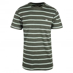 Vans Men's Ranger Green Teal Striped Endless S/S T-Shirt (S01)