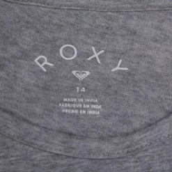 Roxy Girl's Heather Grey Roxy 1990 Round Neck S/S T-Shirt (S01) Kids