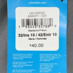 Columbia Men's Stone Grey Washed Out Chino Shorts (023)