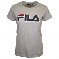 FILA Women's Grey Big Shadowed Logo S/S T-Shirt