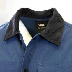 VANS Men's Dress Blue Drill Chore Snap On Button Coat (S03)