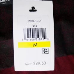 Mens Karl Lagerfeld Men's Oxblood Plaid L/S Woven Shirt