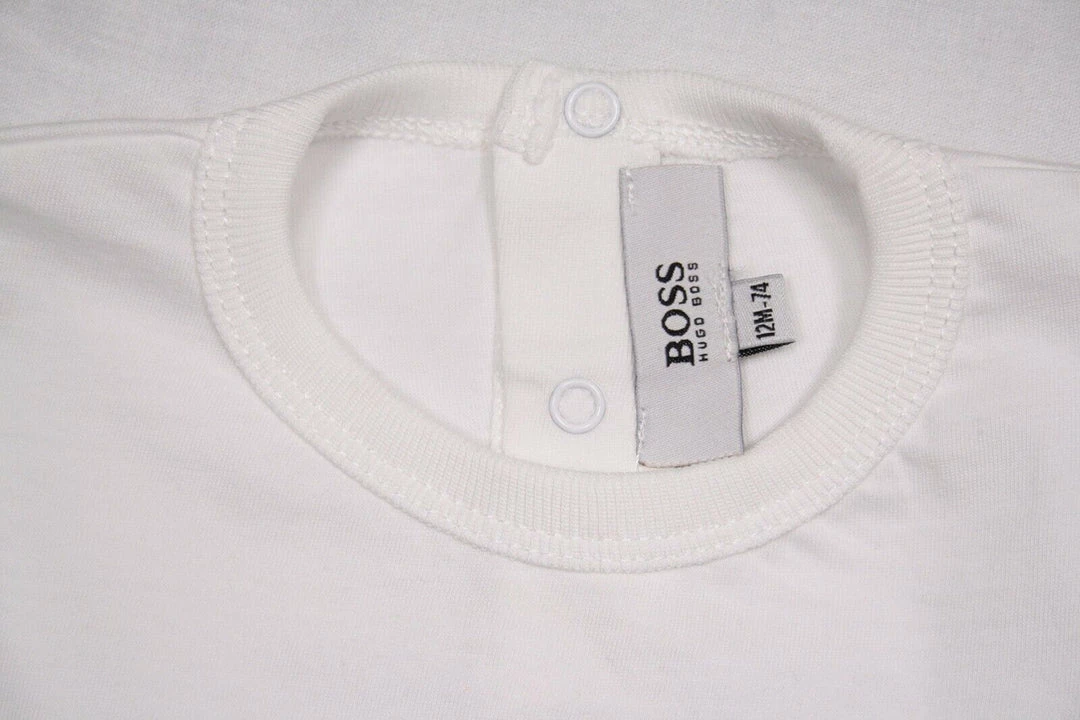 Hugo Boss Kid's White Abstract Palm Waves S/S T-Shirt (S04) T-Shirts 8 Hugo Boss Kid's White Abstract Palm Waves S/S T-Shirt (S04) T-Shirts