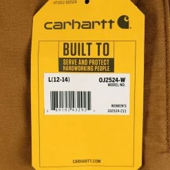 Carhartt Women's Brown Rugged Flex Canvas Full Zip Jacket New Arrivals