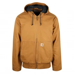 Carhartt Carthartt Men's Golden Brown Hooded L/S Jacket Mens
