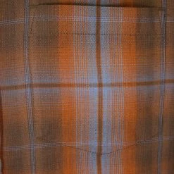 PrAna Men's Black Blue Orange Small Box Plaid L/S Woven Shirt (S61)