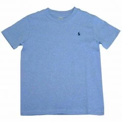 Polo Ralph Lauren Toddler H.Sky Blue - Navy Pony Round Neck S/S T-Shirt (S32) 2T