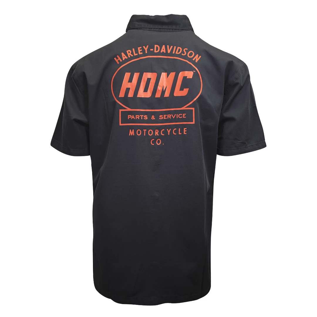 Harley-Davidson Men's Solid Grey HDMC S/S Woven Shirt (S12) 6 Harley-Davidson Men's Solid Grey HDMC S/S Woven Shirt (S12)