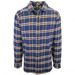 Mens Neff Men's Blue Cream Yellow Red Plaid L/S Flannel Shirt (S01)