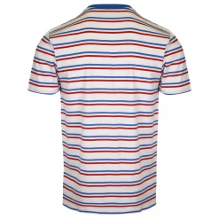 FILA Men's White With Red & Blue Striped S/S T-Shirt (180)