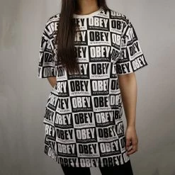 OBEY Women's International Loose Fit S/S T-Shirt Dress