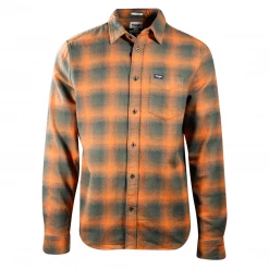 Wrangler Men's Apricot Orange Plaid L/S Woven Shirt (S01)