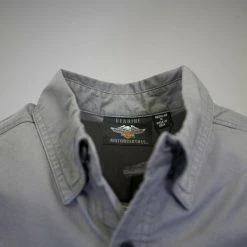 Harley-Davidson Men's Grey Black Sport Lines L/S Woven Shirt (S07) 16 Harley-Davidson Men's Grey Black Sport Lines L/S Woven Shirt (S07)