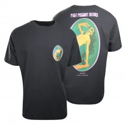 RVCA Men's Charcoal Green Hue Past Present Future Relaxed Fit S/S T-Shirt (S32)