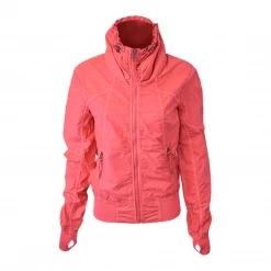 Clearance Bench Women's Pink Red Militaristic Zip-Up Jacket (Medium)