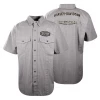 Harley-Davidson Men's Grey Vertical Striped S/S Woven Shirt (S24)