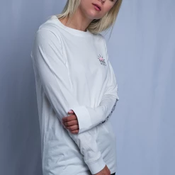 Roxy Women's Pink Sunset Wave Crew Neck L/S T-Shirt (S02) T-Shirts