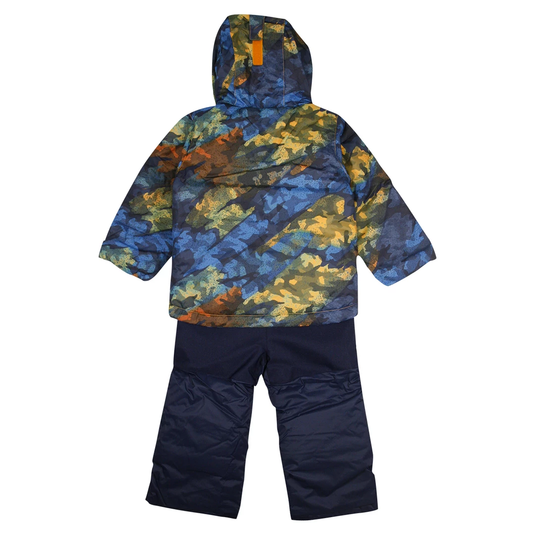 Columbia Boy's Blue Camo Outgrown Frosty Slope 2PC Jacket & Bib Winter Set 4 Columbia Boy's Blue Camo Outgrown Frosty Slope 2PC Jacket & Bib Winter Set