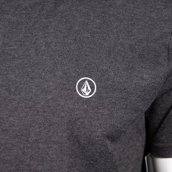 Volcom Men's Dark Heather Grey Circle Blank S/S T-Shirt (S10)