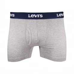 Levi's Men's 3 Pack Blue, Striped, Grey Stretch Boxer Briefs (S08)