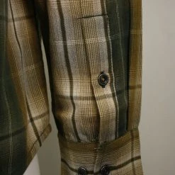 PrAna Men's Green Gold Cream Plaid L/S Woven Shirt (S53)