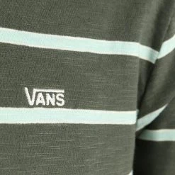 Vans Men's Ranger Green Teal Striped Endless S/S T-Shirt (S01) 12 Vans Men's Ranger Green Teal Striped Endless S/S T-Shirt (S01)