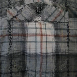 PrAna Men's Grey White Green Brown Plaid S/S Woven Shirt (S22)