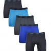 New Balance Men's Black, Grey, Navy, Bright Blue 5 Pack Boxer Brief (S05) Mens