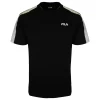 FILA Men's Black With Shoulder Pad & Logo S/S T-Shirt (168)