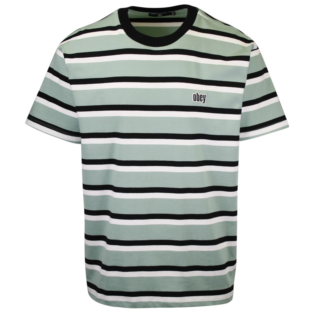 OBEY Men's Jeff Classic Striped S/S T-Shirt (S09) 3 OBEY Men's Jeff Classic Striped S/S T-Shirt (S09)