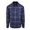 Dickies Men's Navy Blue & Black Plaid Brownsburg L/S Flannel Shirt (S08)