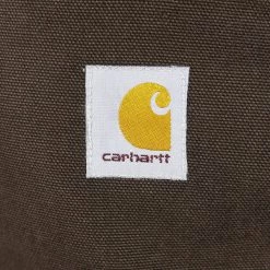 Mens Carhartt Men's Dark Brown Full Zip Hooded Sherpa-Lined Jacket (S15)