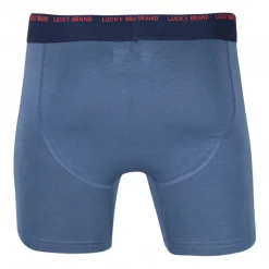 Lucky Brand Men's Blue, Red & Floral Pattern 4 Pack Boxer Briefs (S02) Mens