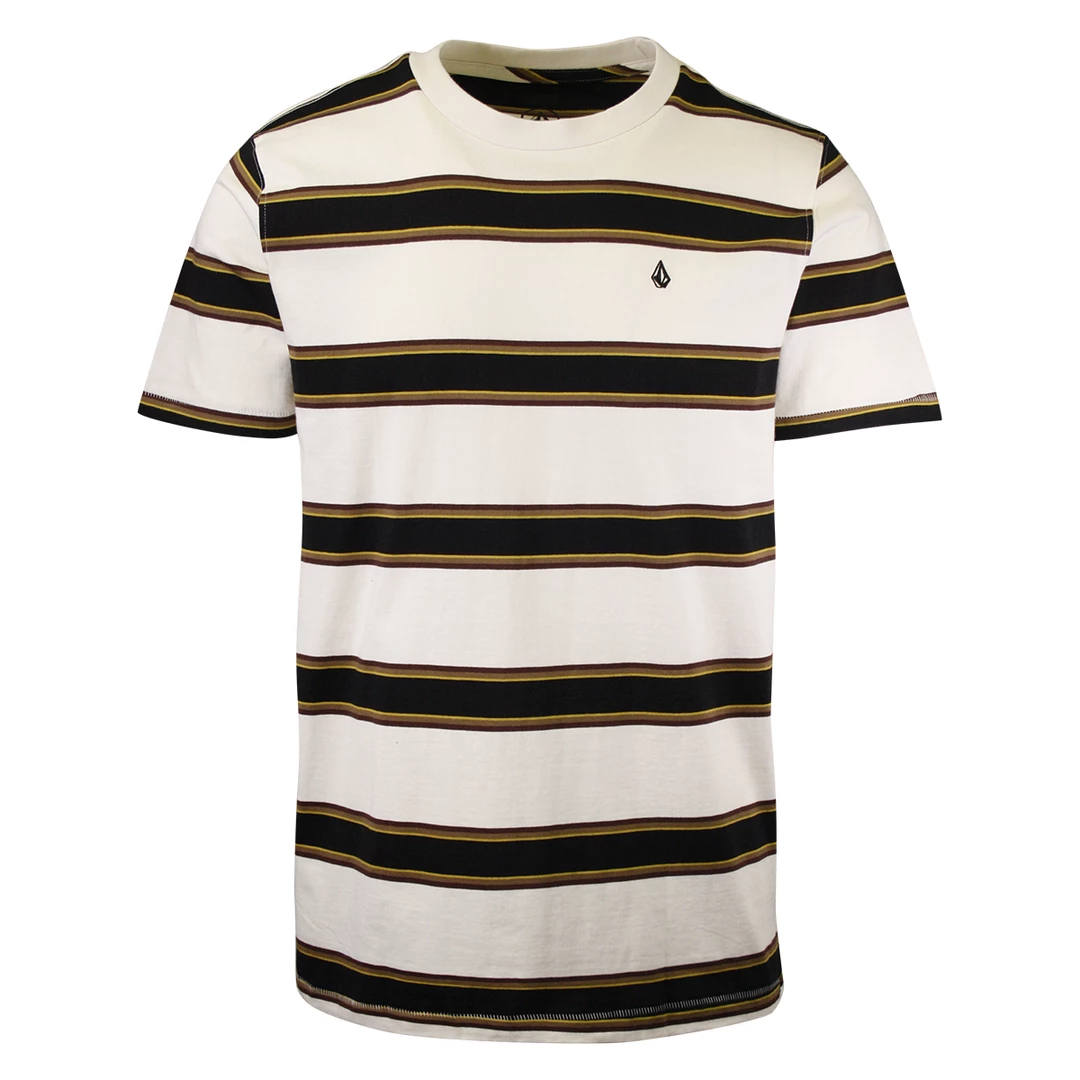 Volcom Men's Primer Beige White Da Fino Stripe Heather S/S T-Shirt (S37) 3 Volcom Men's Primer Beige White Da Fino Stripe Heather S/S T-Shirt (S37)