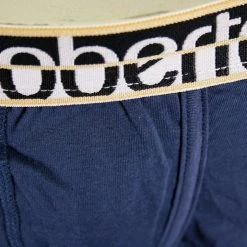 Roberto Cavalli Men's Single Pack Blue Stretch Boxer Briefs