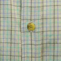 Spotted Clothing PrAna Men's Cyan Box Plaid S/S Woven Shirt (Slim Fit) S03