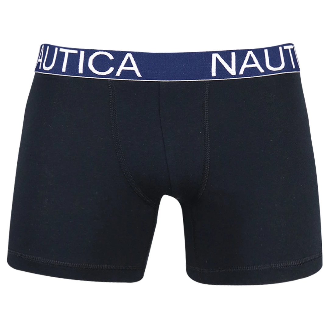 Nautica Men's Black Stretch 3 Pack Boxer Briefs 4 Nautica Men's Black Stretch 3 Pack Boxer Briefs