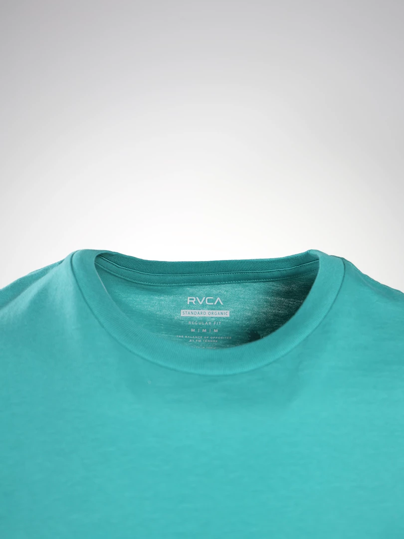 RVCA Men's Light Teal Classic Text Regular Fit S/S T-Shirt (S23) 6 RVCA Men's Light Teal Classic Text Regular Fit S/S T-Shirt (S23)