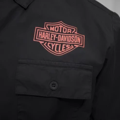 Harley-Davidson Men's Black Diagonal Paint S/S Woven Shirt (S09) 14 Harley-Davidson Men's Black Diagonal Paint S/S Woven Shirt (S09)
