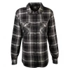 Harley-Davidson Women's Black Light Olive Grey Plaid L/S Woven Shirt