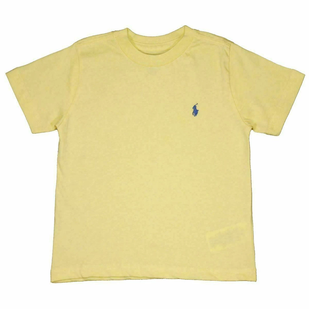 Polo Ralph Lauren Kid's Yellow - Blue Pony Round Neck S/S T-Shirt (S08) 3 Polo Ralph Lauren Kid's Yellow - Blue Pony Round Neck S/S T-Shirt (S08)