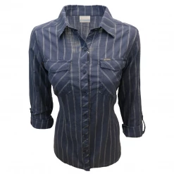 Columbia Women's Nocturnal Stripe Camp Henry II L/S Shirt 466