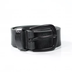 Billabong Men's Black Cow Leather Black Buckle Belt (S01)