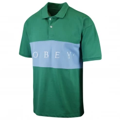 OBEY Men's Color Block Button S/S Polo Shirt (S34) 27 OBEY Men's Color Block Button S/S Polo Shirt (S34)