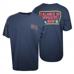 RVCA Men's Navy Balance Of Opposites Now Relaxed Fit S/S T-Shirt (S36)