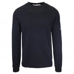 Calvin Klein Men's Black Crewneck Knit L/S Pullover Sweater (S05) Mens