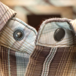 Spotted Clothing PrAna Men's Brown Cream Plaid S/S Woven Shirt (S14)